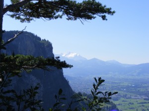 Blick vom Karren in Richtung schweizerische Alpen