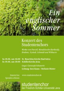 Flyer für die Sommerkonzerte 2011, als Motiv Moos in Nahaufnahme
